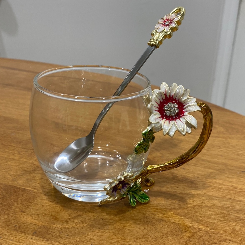 NWOT.  Teacup/spoon set.